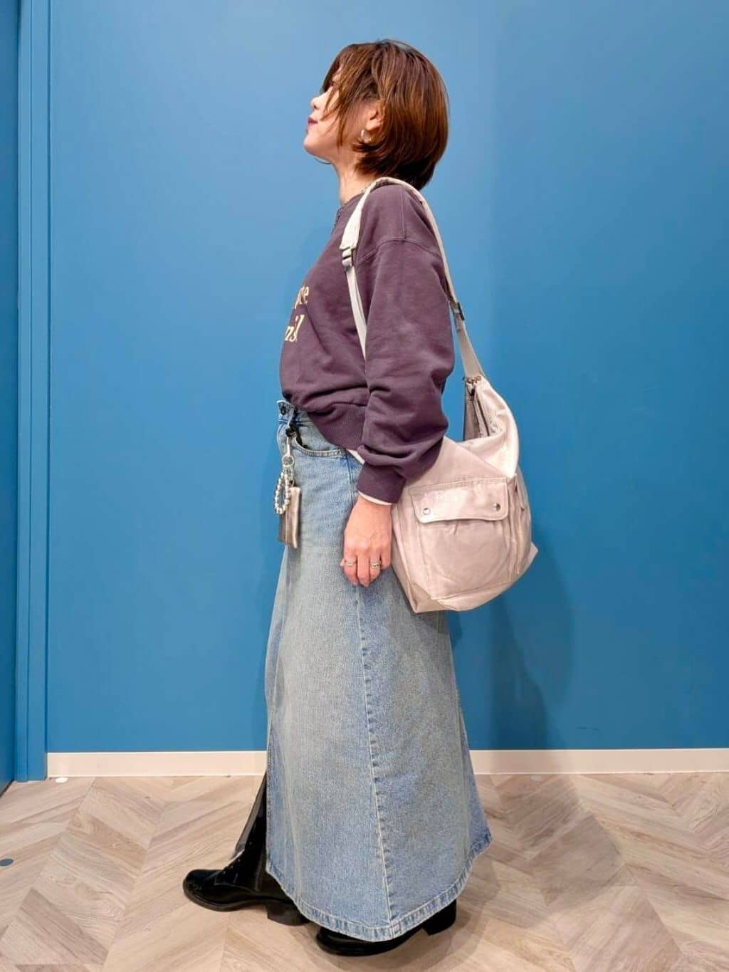 えがさんの「SHOO･LA･RUE｜【SHOO・LA・RUE DENIM】シンプルだから使いやすい Aラインスカート」を使ったコーディネート