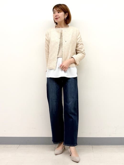 まいこさんの「INDIVI｜【洗える／UVケア】レイヤード風デザイントップス」を使ったコーディネート