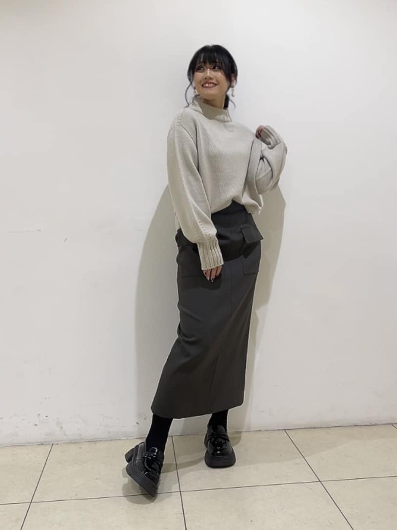 watanabeさんの「UNTITLED｜【洗える】スポンディッシュ ボトルネックニット」を使ったコーディネート