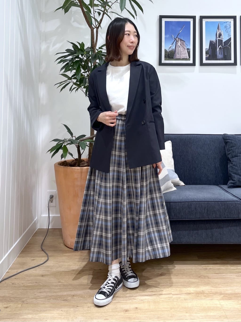 canaさんの「Dessin｜【セットアップ可/洗える】ダブルストレッチジャケット」を使ったコーディネート