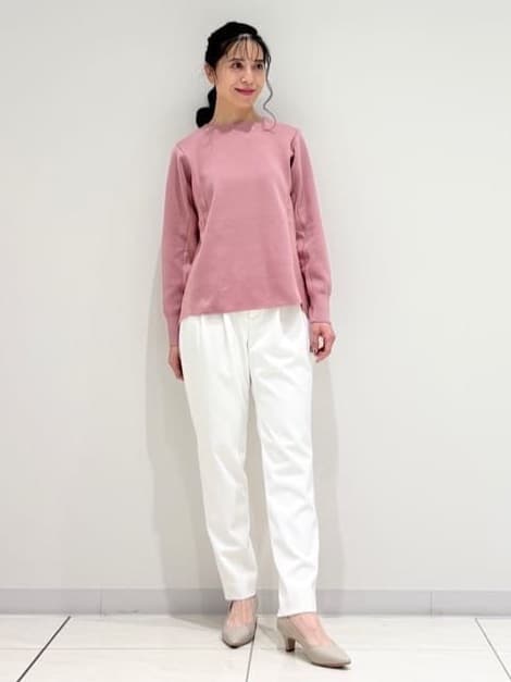 kayoさんの「INDIVI｜【洗える／選べる8色】トーンアップニット」を使ったコーディネート