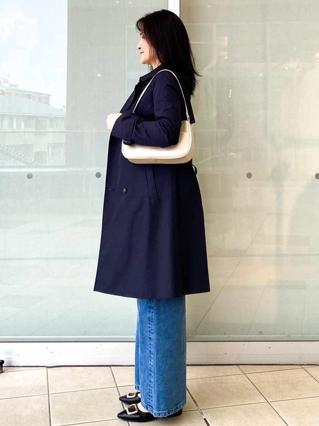 Jeanさんの「OPAQUE.CLIP｜撥水トレンチコート【洗濯機OK／花粉対応】《XS～3L》」を使ったコーディネート