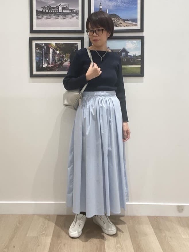 Naoさんの「Dessin｜【洗える】ボートネックリブニット」を使ったコーディネート