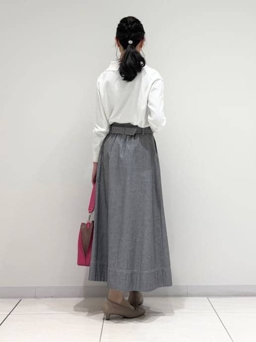 kayoさんの「INDIVI｜スキッパーネックニットプルオーバー」を使ったコーディネート
