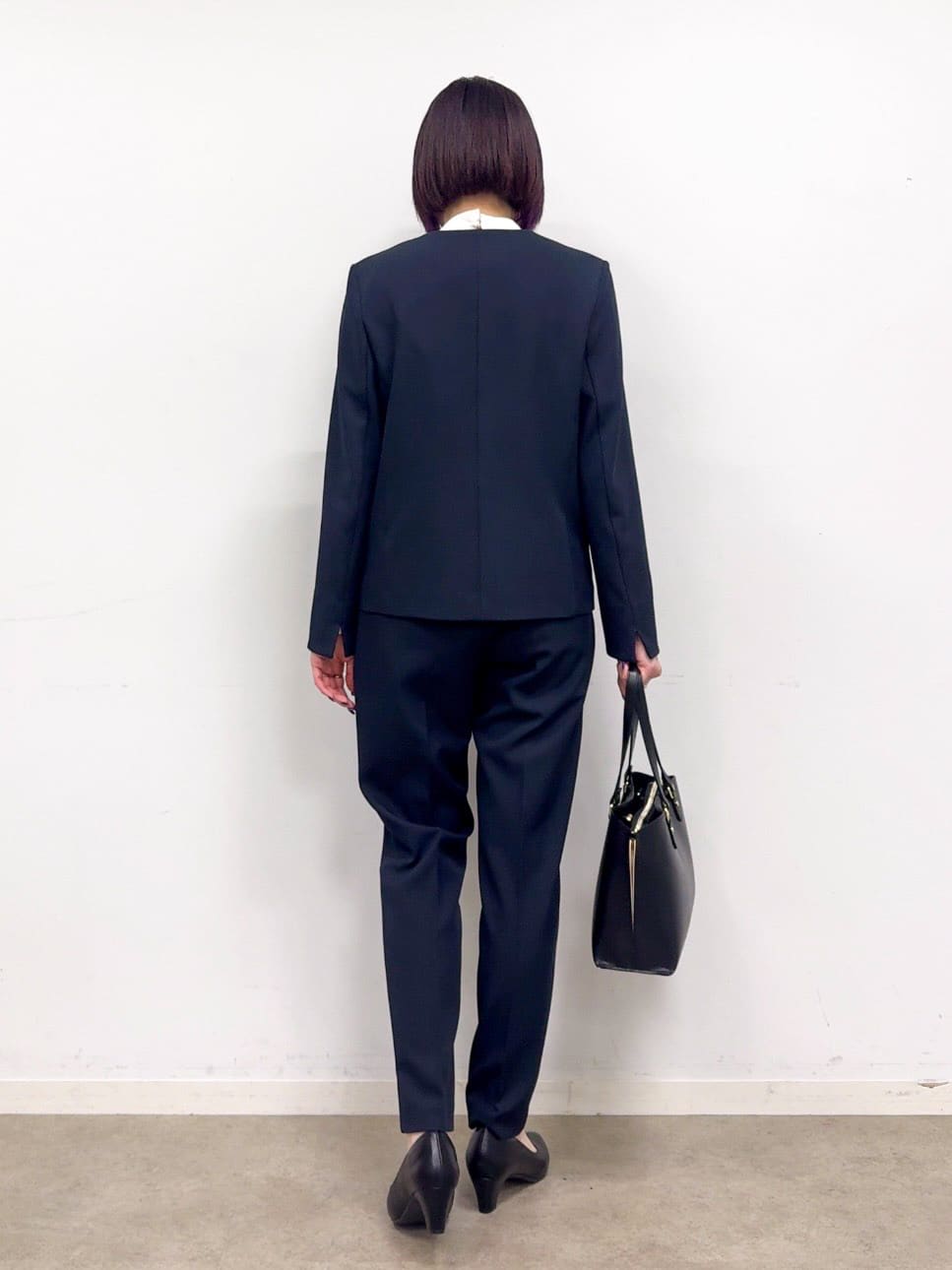 𝐜𝐡𝐢𝐤𝐚さんの「SHOO･LA･RUE｜【洗濯機可/UV/SS-3L】すっきり好印象 ノーカラージャケット」を使ったコーディネート