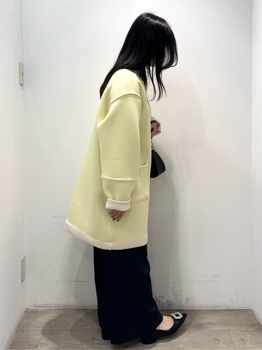 yuicciさんの「OPAQUE.CLIP｜リバーシブル配色ノーカラーコート【洗濯機OK】」を使ったコーディネート
