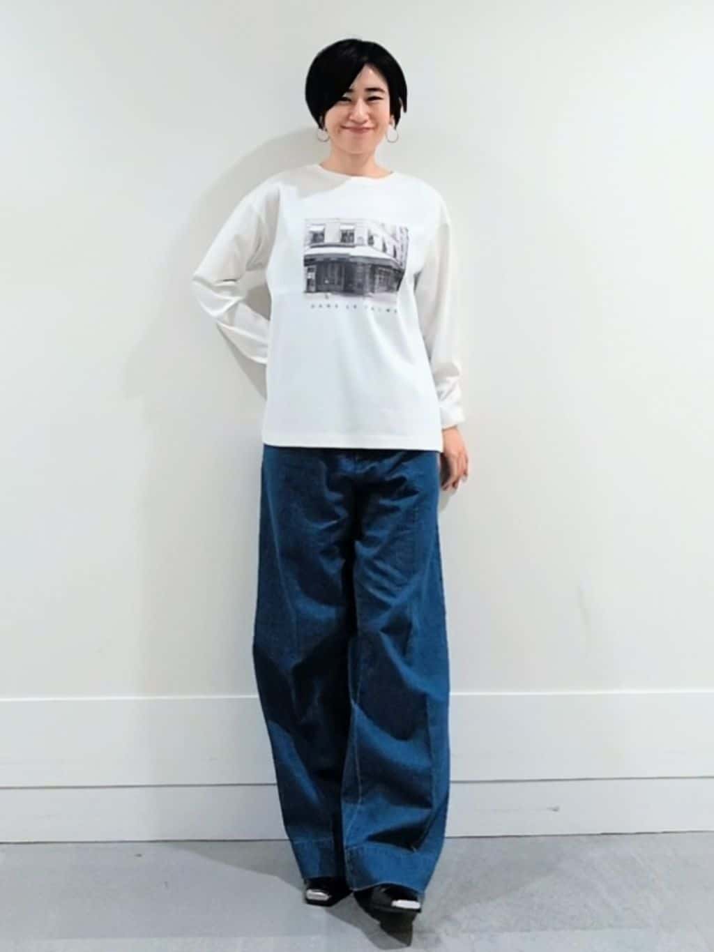ミズタさんの「UNTITLED｜【コットン100/洗える】フォトロングTシャツ」を使ったコーディネート