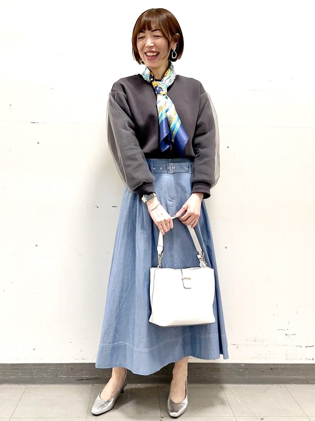 イト子さんの「Reflect｜チュールレイヤードスリーブプルオーバー」を使ったコーディネート