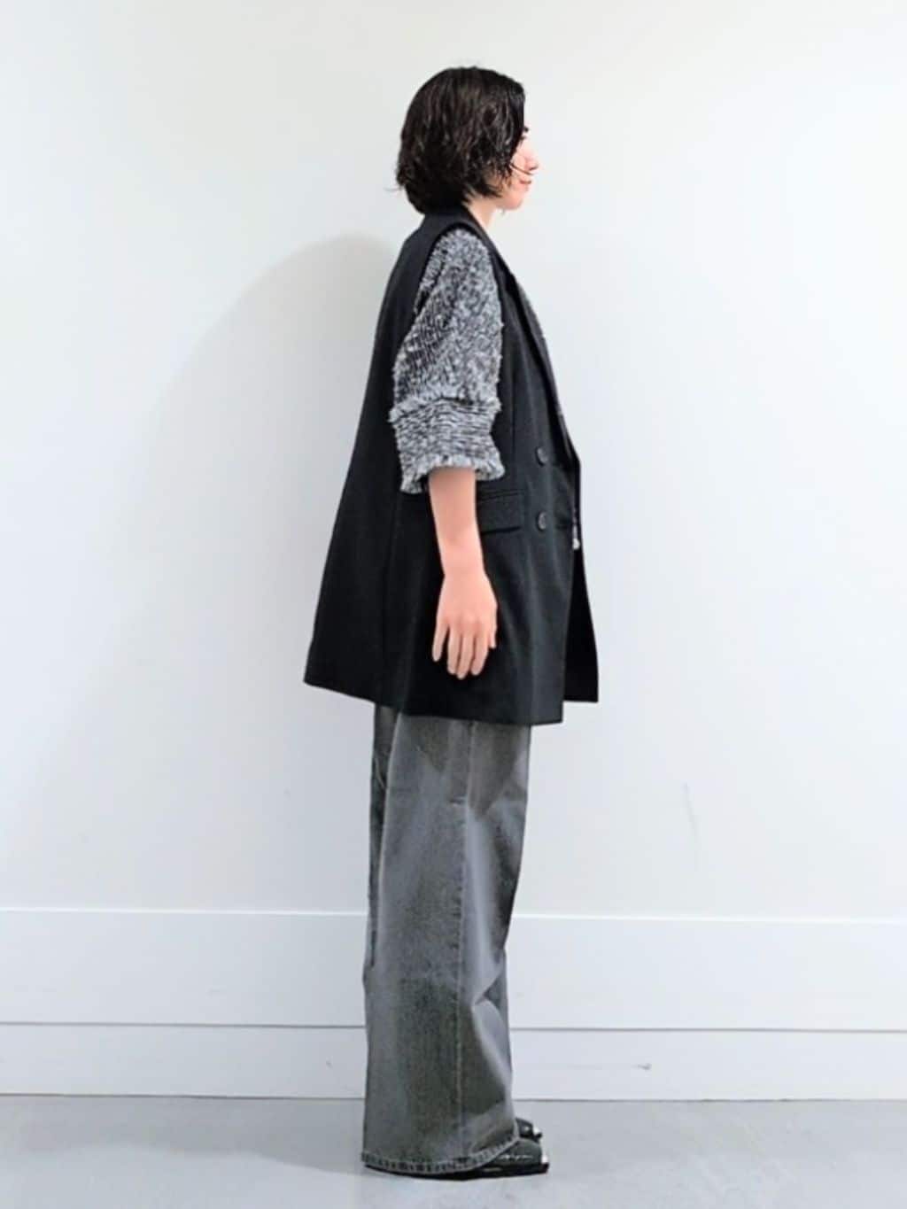 ミズタさんの「UNTITLED｜【セットアップ可/洗える】スラブテーラードカラージレ」を使ったコーディネート