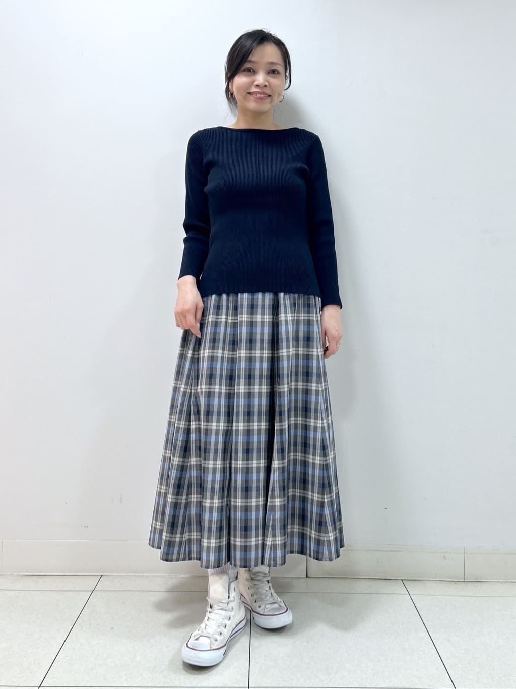 Kaiさんの「Dessin｜【洗える】ボートネックリブニット」を使ったコーディネート