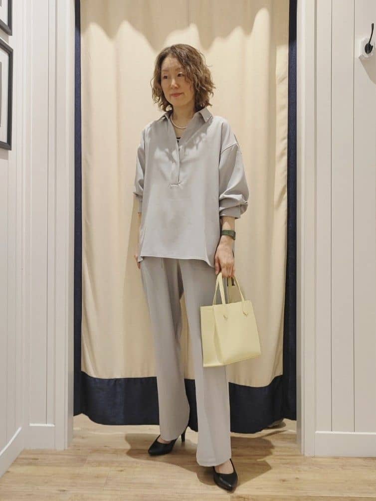 toyaさんの「Dessin｜【2点セット・洗える】メランジツイルセットアップ」を使ったコーディネート