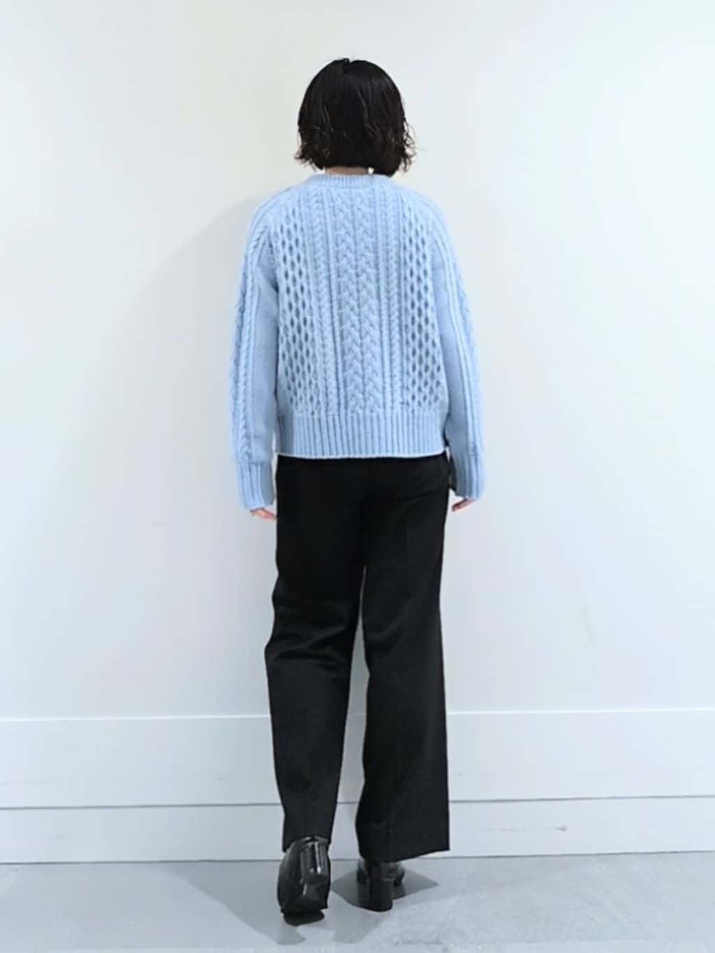 ミズタさんの「UNTITLED｜【洗える】スポンディッシュ ケーブル柄ニット」を使ったコーディネート