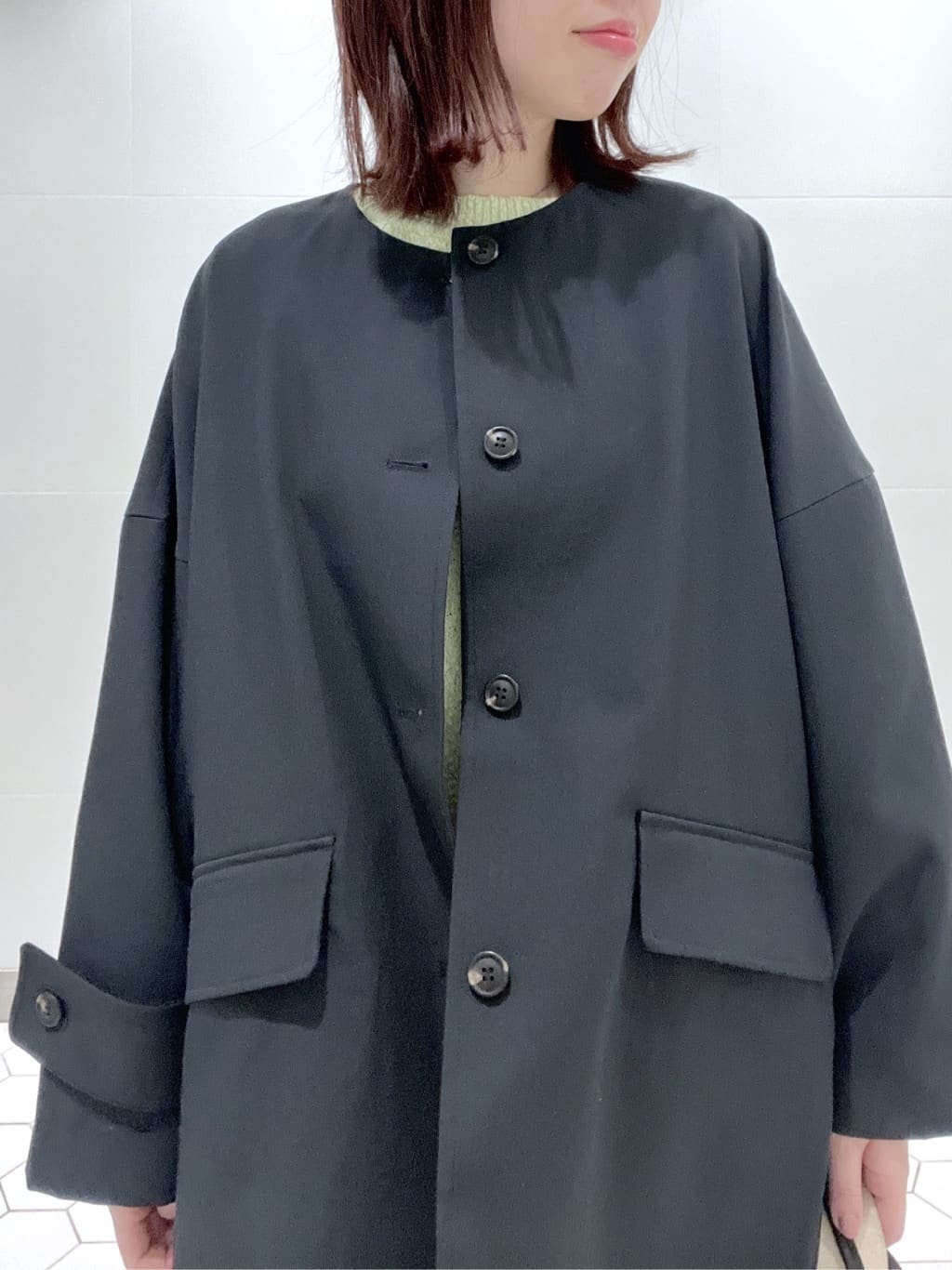 Makinoさんの「Dessin｜【花粉ガード/撥水加工/洗える】クルーネックスプリングコート」を使ったコーディネート