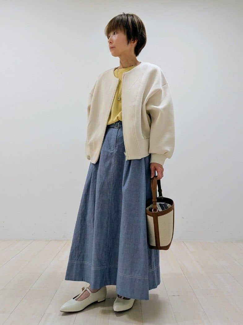 nishiさんの「Reflect｜ダブルジップライトブルゾン」を使ったコーディネート