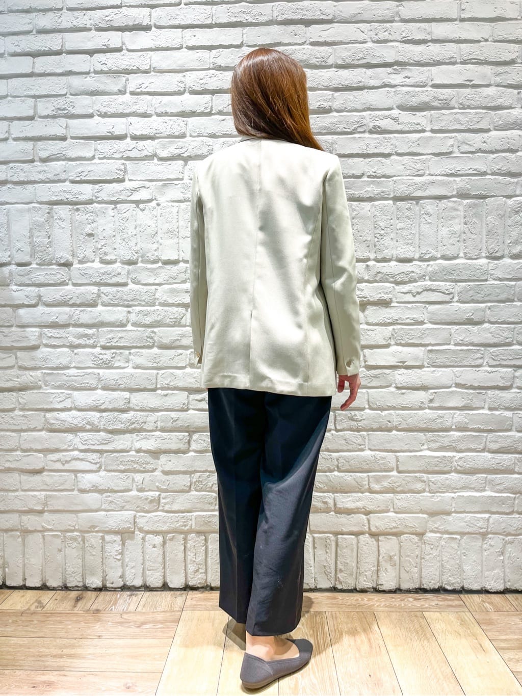erinaさんの「index｜金ボタンダブルブレストテーラードジャケット／セットアップ対応【洗える】」を使ったコーディネート