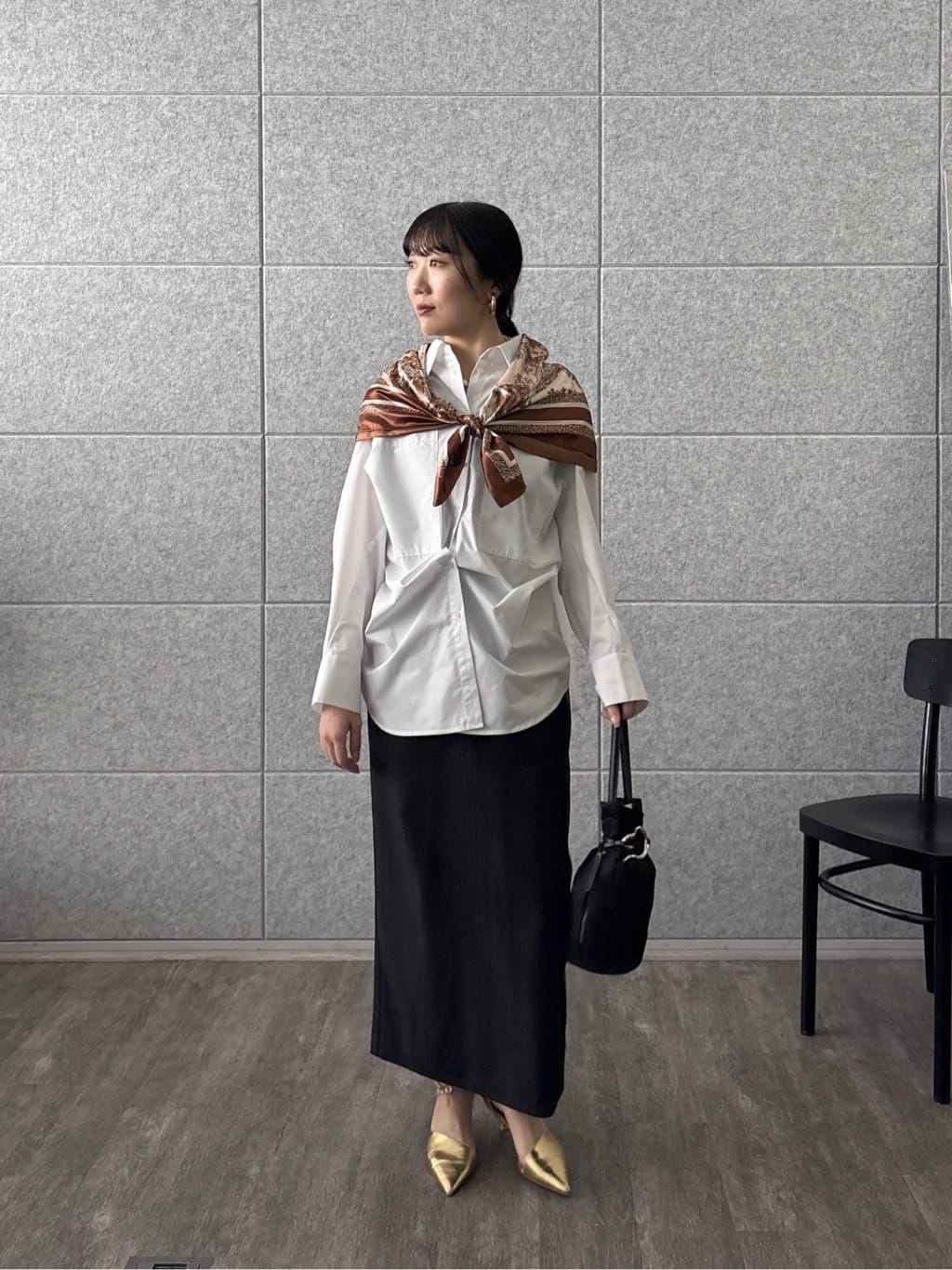 rinaさんの「INDIVI｜Timeless｜ビッグポケットフォルムシャツ【接触冷感】」を使ったコーディネート