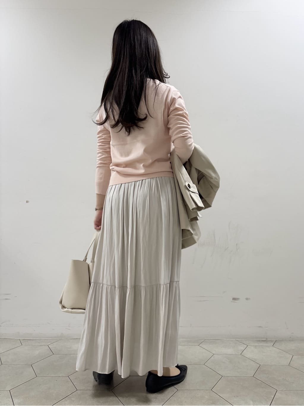 kahoさんの「INDIVI｜【花粉付着防止／撥水／UVケア】名品トレンチコート」を使ったコーディネート