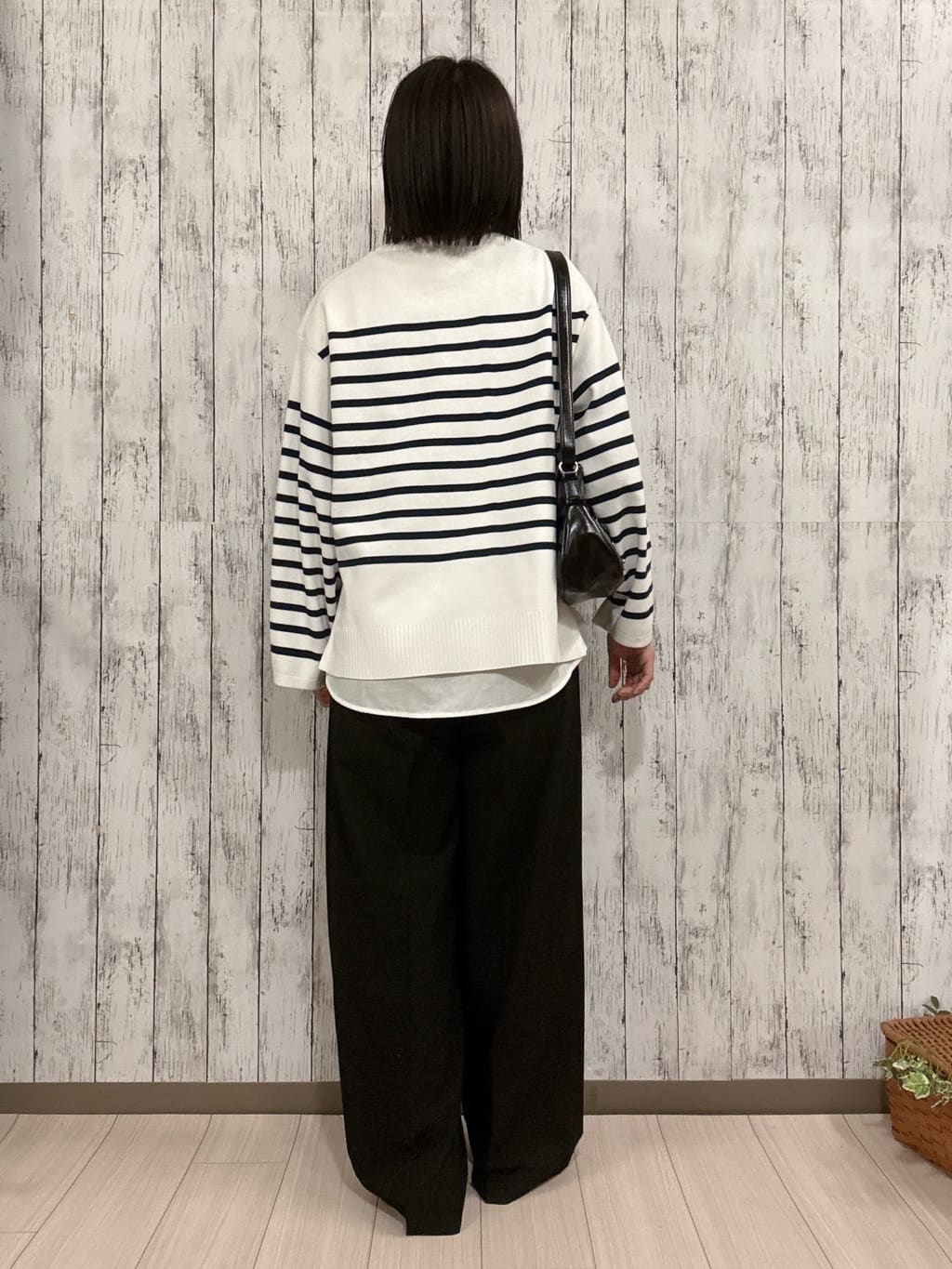 シカさんの「SHOO･LA･RUE｜楽にきちんと見られたい　大人カジュアルボーダーニット」を使ったコーディネート