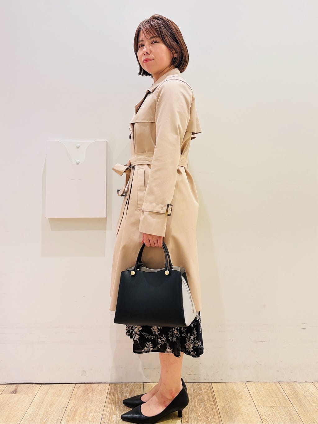 YUKOさんの「index｜撥水トレンチコート【洗濯機OK／花粉対応】《XS～3L》」を使ったコーディネート
