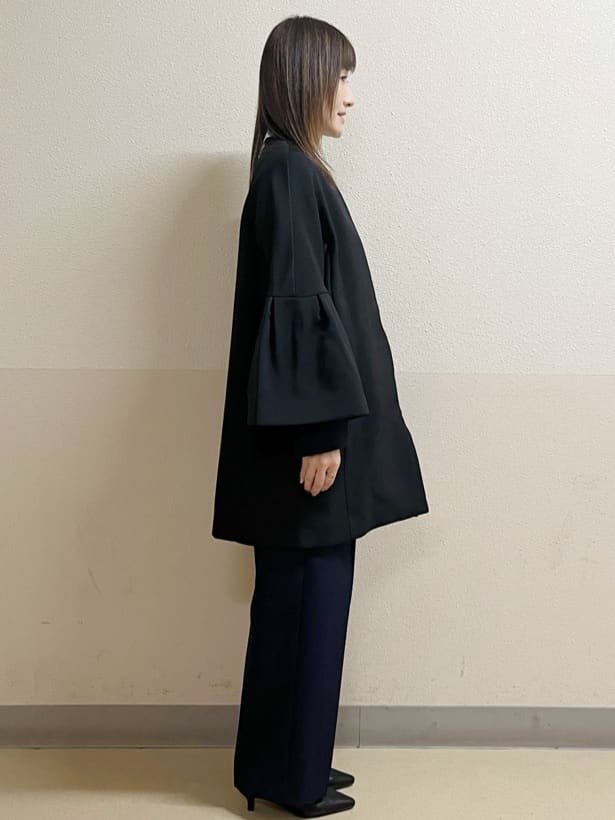 yukariさんの「OPAQUE.CLIP｜《通勤／セットアップ対応》 Vネックジャケット／ダブルクロス【洗濯機OK】」を使ったコーディネート