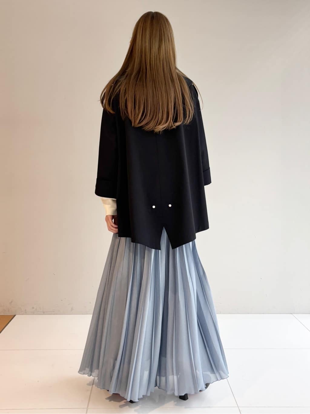 清水夏姫さんの「DRESSTERIOR｜◆ウォッシャブルコットンカシミヤプルオーバーニット」を使ったコーディネート