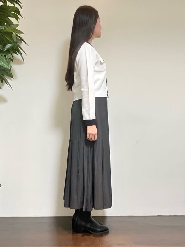 カレンさんの「UNTITLED｜【洗える/ジャケット風】ミラノリブカーディガン」を使ったコーディネート