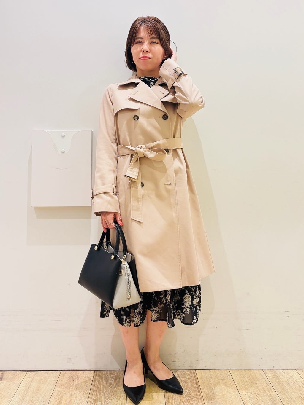 YUKOさんの「index｜撥水トレンチコート【洗濯機OK／花粉対応】《XS～3L》」を使ったコーディネート