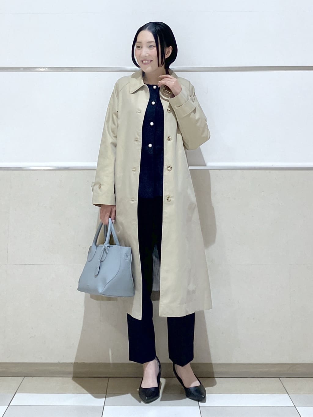 eriko さんの「Dessin｜シャンブレースプリングコート」を使ったコーディネート