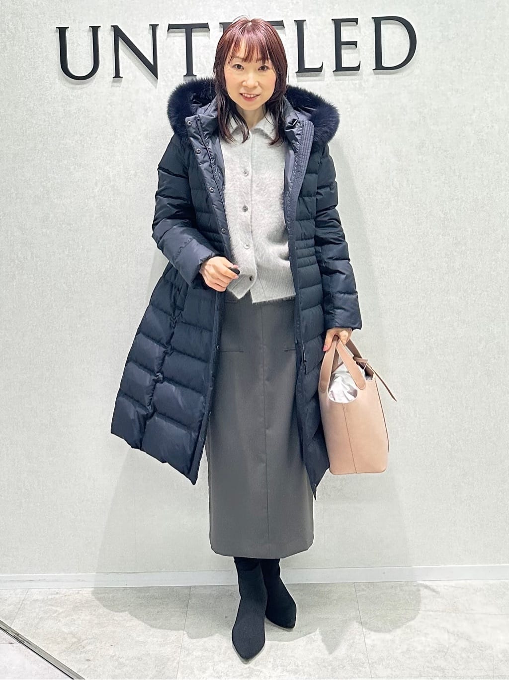 Miwaさんの「UNTITLED｜【はっ水機能/フード取り外し可/防寒】ロングダウンコート」を使ったコーディネート