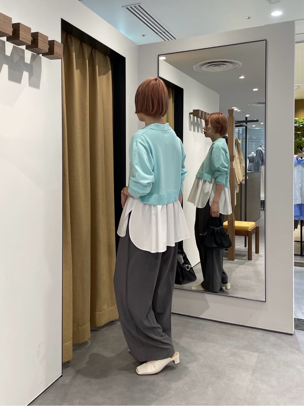 mikuさんの「INDIVI｜Comfy SET UP｜イージーストレートワイドパンツ【セットアップ対応／通勤／カセット服／接触冷」を使ったコーディネート