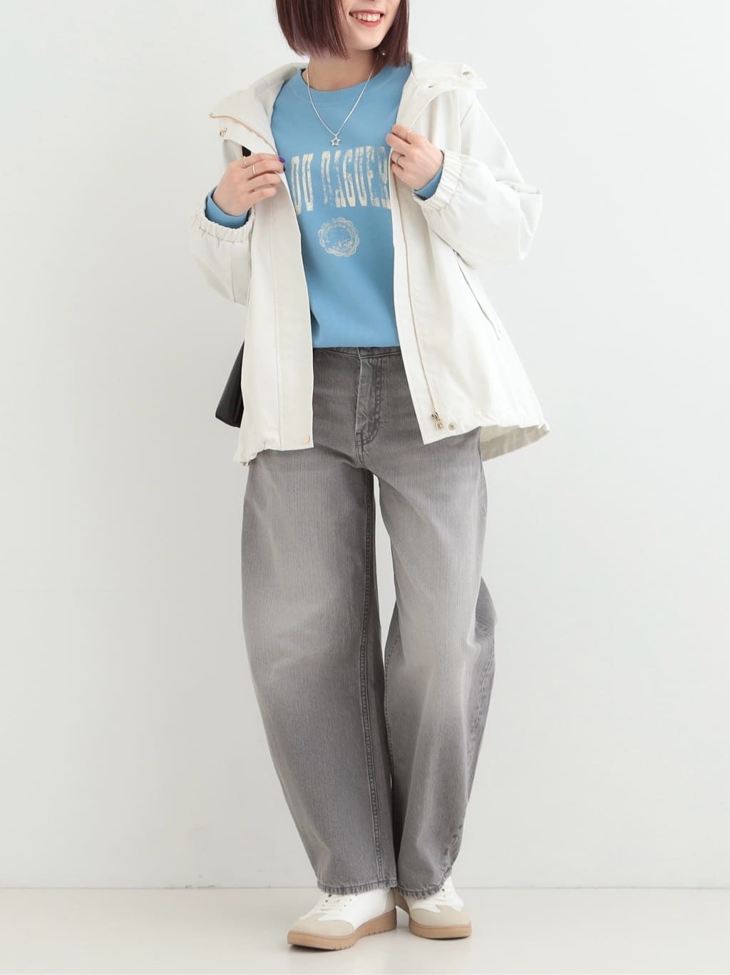 𝐜𝐡𝐢𝐤𝐚さんの「SHOO･LA･RUE｜【綿100%/洗濯機可/S-LL/選べる4柄】ゆるく決めたい日に プリントアソートスウェット」を使ったコーディネート