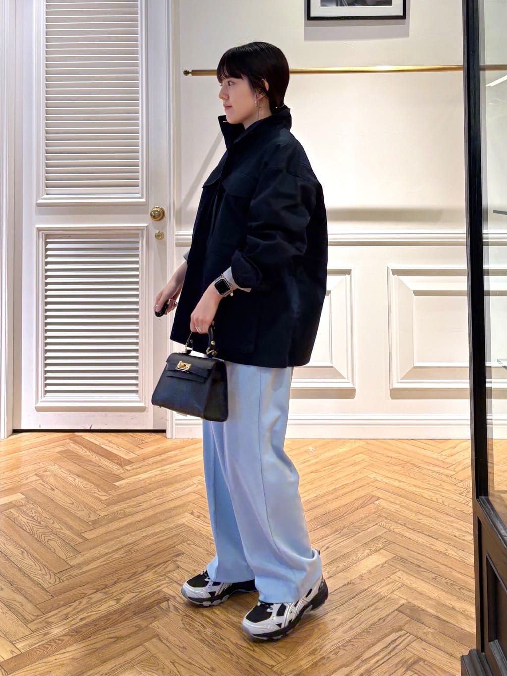 cocoさんの「DRESSTERIOR｜◆ウォッシャブルコットンカシミヤプルオーバーニット」を使ったコーディネート