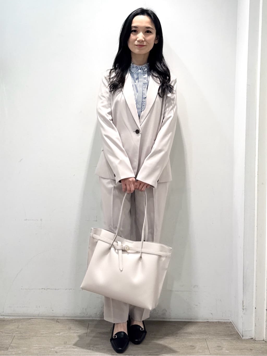 yuicciさんの「OPAQUE.CLIP｜ストレッチテーラードジャケット／セットアップ対応【洗濯機OK】」を使ったコーディネート