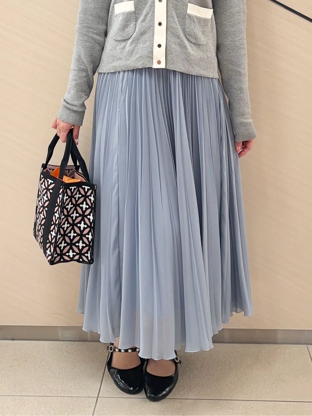 Rinaさんの「DRESSTERIOR｜ウォッシャブルブライトシアープリーツスカート」を使ったコーディネート