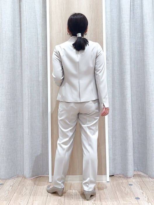 naoさんの「grove｜【マシンウォッシュ／防シワ/SS-3L】ストレッチノーカラージャケット」を使ったコーディネート