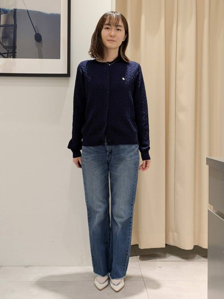 なめさんの「THE SHOP TK｜【POLO BCS 別注】ケーブルカーディガン」を使ったコーディネート