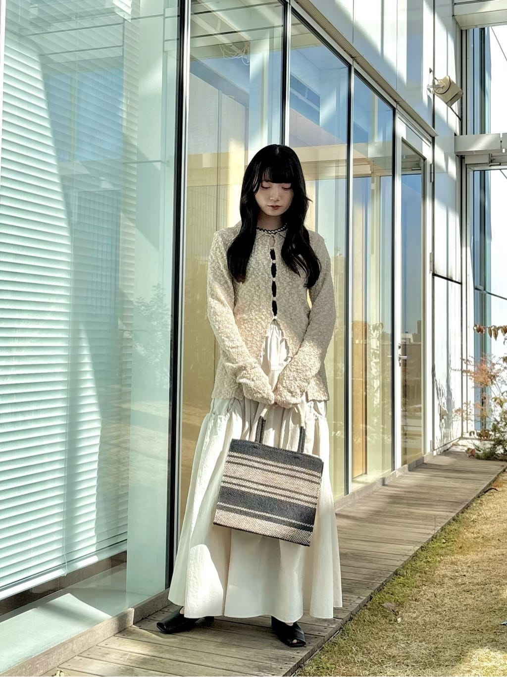 ibukiさんの「INDIVI｜ブークレポロニット」を使ったコーディネート