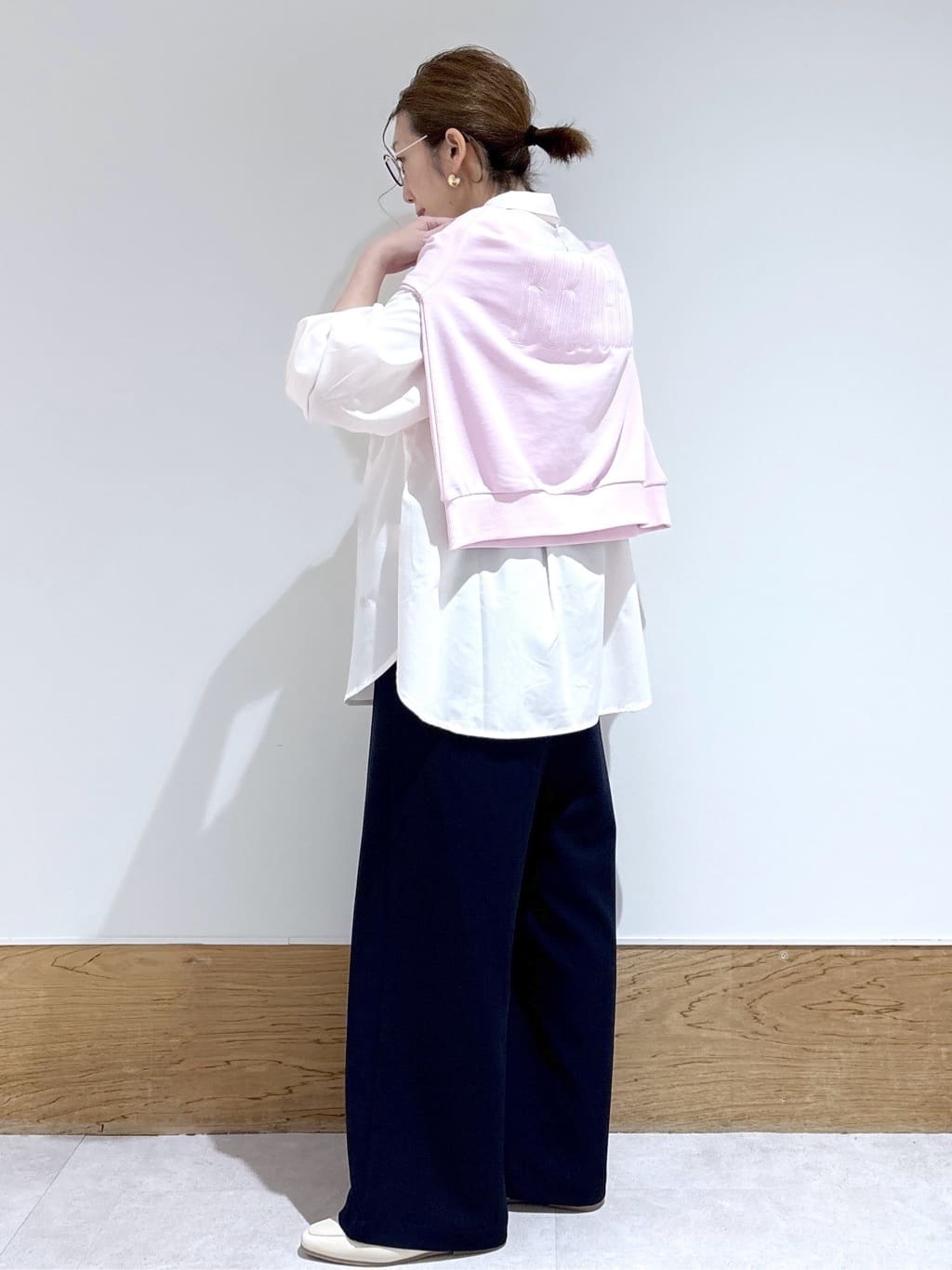 はなさんの「OPAQUE.CLIP｜ロゴ刺繍裏毛トップス【洗濯機OK】」を使ったコーディネート