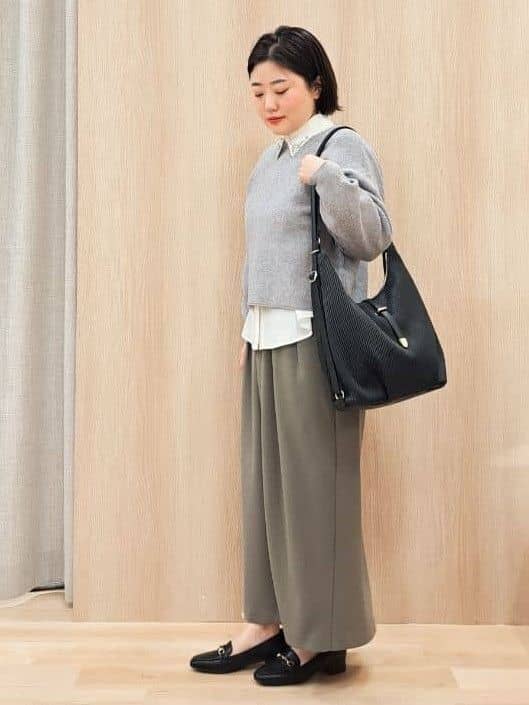 ふるさんの「grove｜毎日着たくなる、もちもち畦編みニット」を使ったコーディネート