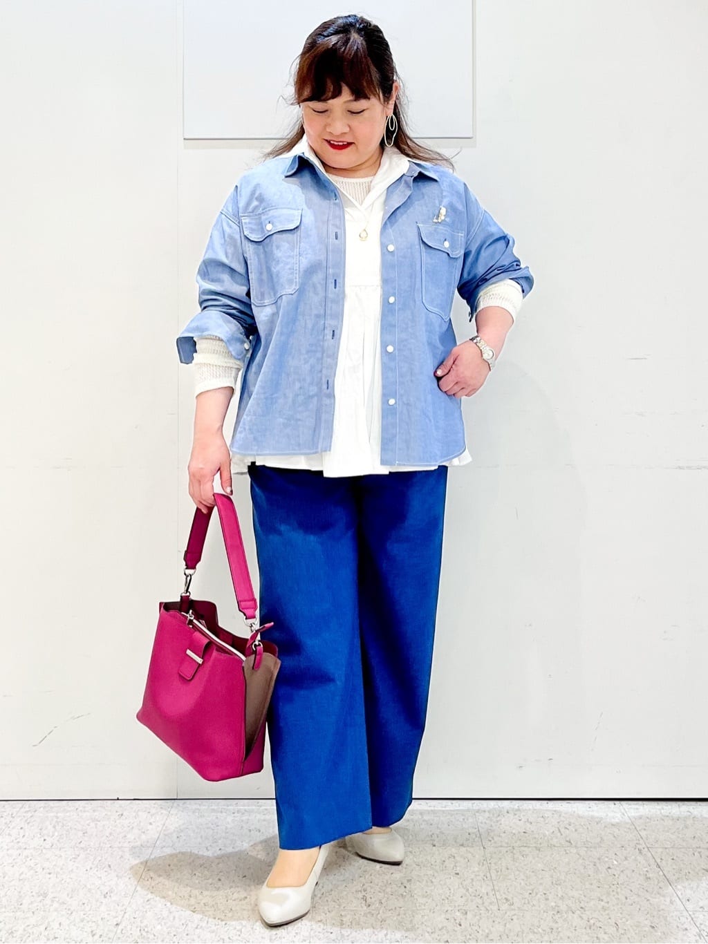 kimmyさんの「Reflect｜【羽織にも◎】ダンガリーシャツ」を使ったコーディネート