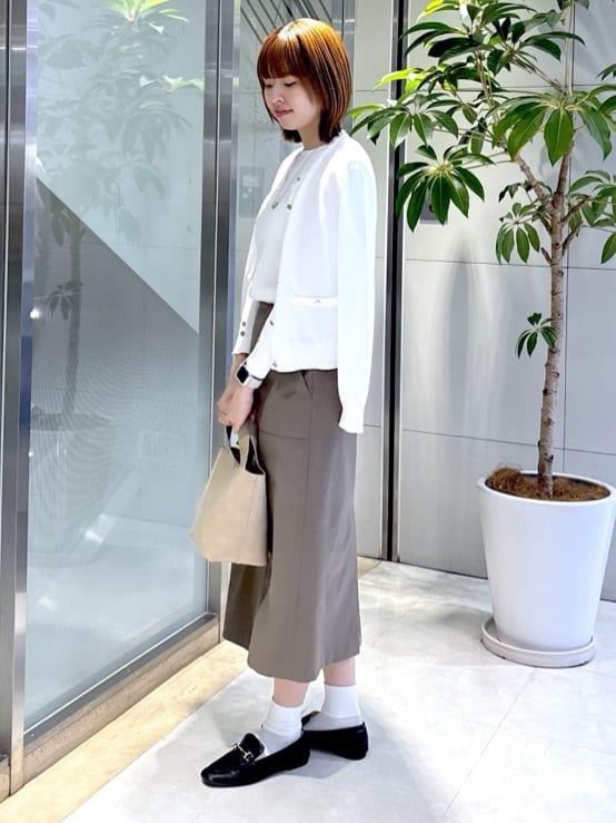 yukaさんの「UNTITLED｜◆【アンサンブル可/洗える】ワイドリブニット」を使ったコーディネート