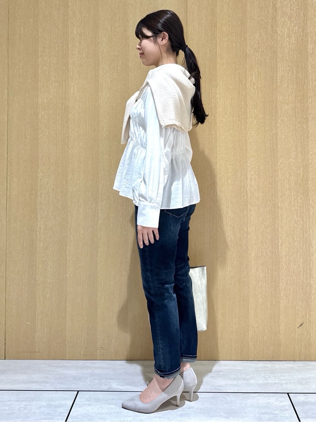 nanaさんの「UNTITLED｜◆【洗える/光沢感】ファンシーヤーンニット」を使ったコーディネート