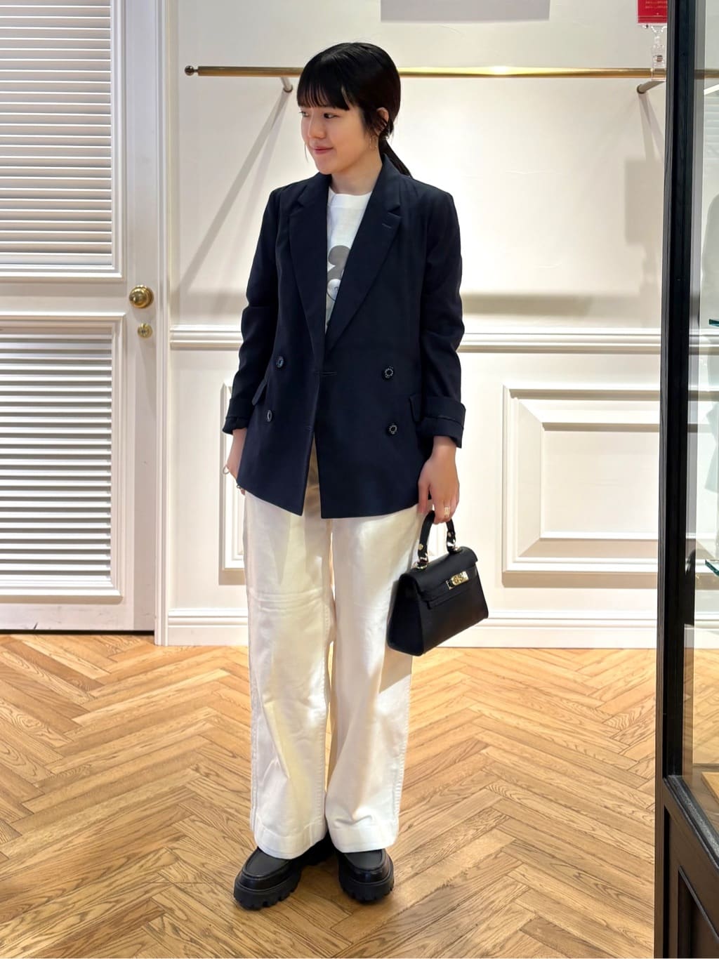 cocoさんの「DRESSTERIOR｜【セットアップ可/吸水速乾/ウォッシャブル】リネンブレンドオックスダブルジャケット」を使ったコーディネート