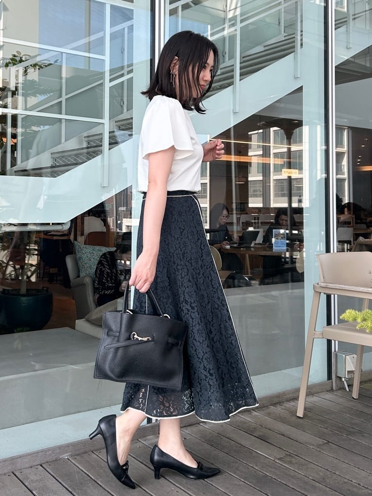 shinoさんの「Couture brooch｜【洗える】コードフラワーレース スカート」を使ったコーディネート