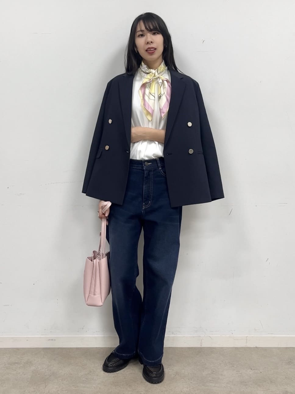 cotaniさんの「SHOO･LA･RUE｜【セットアップ可/S-LL/洗濯機可】マニッシュに決まる ダブルブレストジャケット」を使ったコーディネート