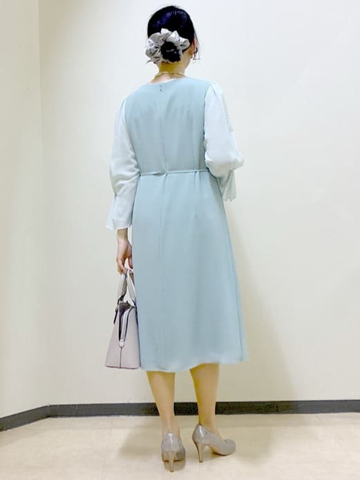 beni_gingerさんの「Reflect｜【SS-4Lサイズ／付属リボン】スリーブデザインジョーゼットワンピース」を使ったコーディネート