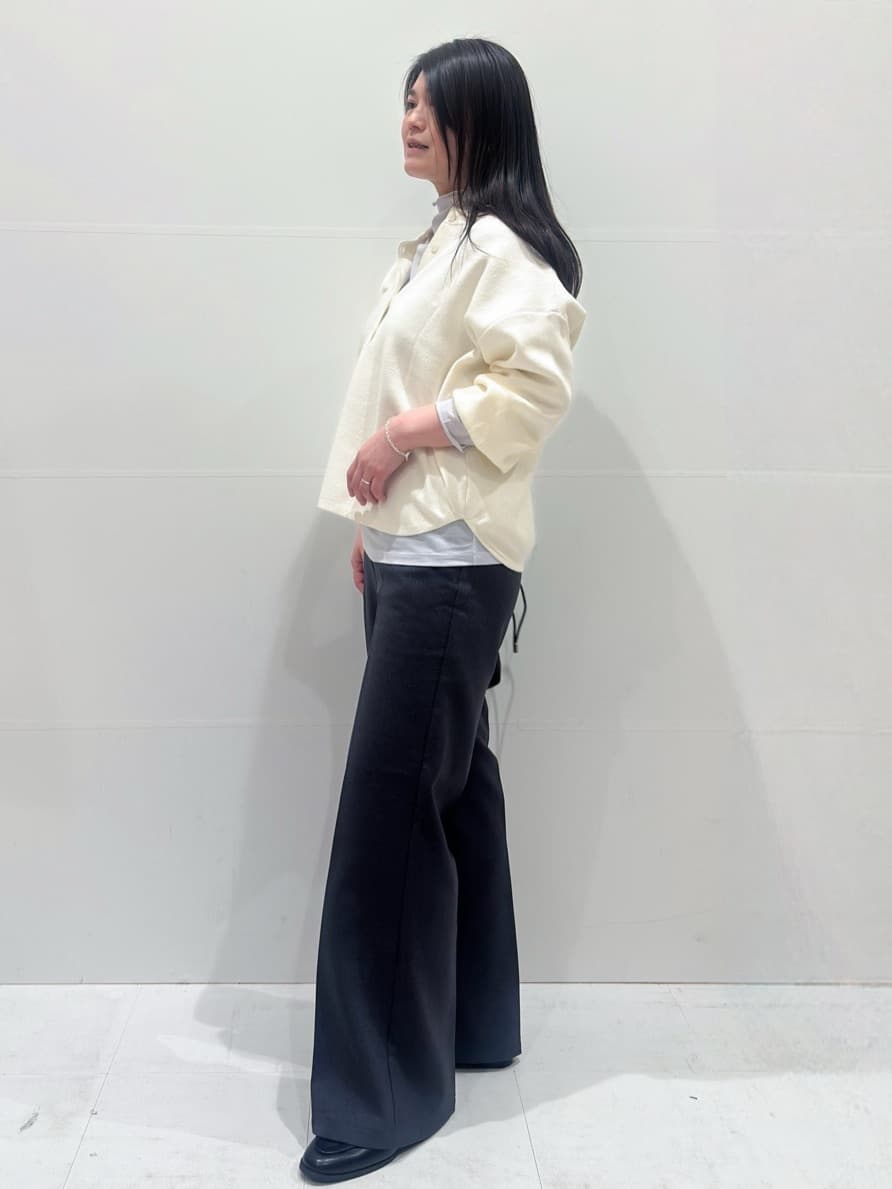 Minさんの「OPAQUE.CLIP｜ヘンリーネックニット／前後2WAY【洗濯機OK】」を使ったコーディネート