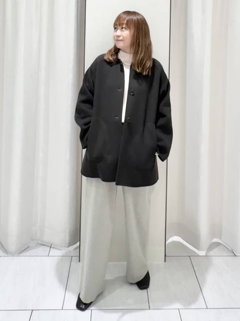 ʏᴜᴋɪᴋᴏさんの「UNTITLED｜【ミディ丈/軽やか】セミラグランリバー コート」を使ったコーディネート