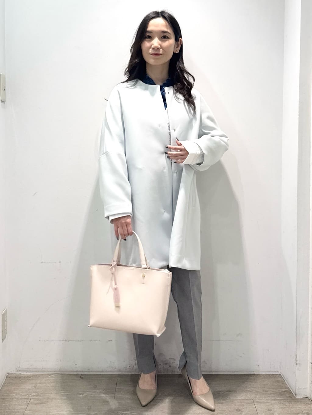 yuicciさんの「OPAQUE.CLIP｜フォルムスリーブミドルコート【洗濯機OK】」を使ったコーディネート