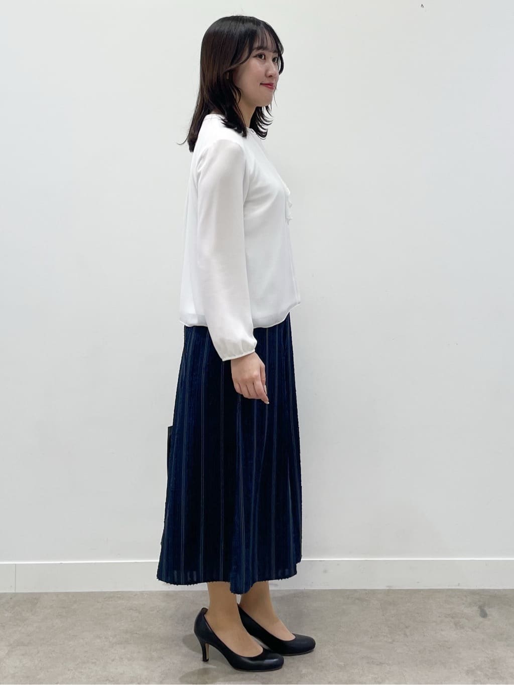 yukariさんの「Reflect｜【UVカット／接触冷感】フロントフリルシフォンブラウス」を使ったコーディネート
